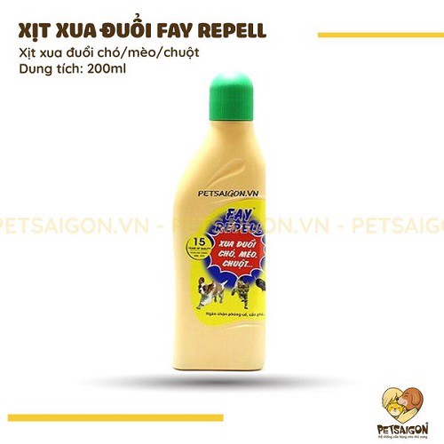 Xịt Xua Đuổi Chó, Mèo, Chuột FAY Repell - 200ml