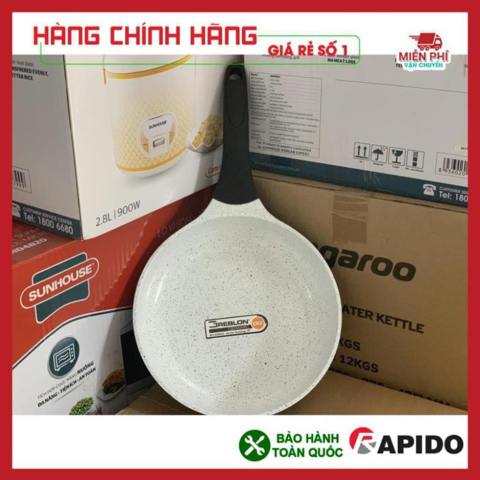 Sale [SALE GIÁ SỐC] Chảo Chống Dính Rapido Size 24cm, Đáy Chấm , Chảo Từ, Men gốm Ceramic nhập khẩu Đức, Hàng Chính Hãng