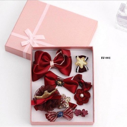 -Set 10 kẹp tóc băng đô cho bé gái