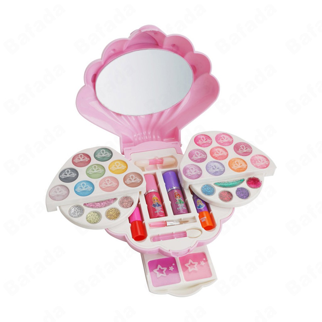 Makeup Set- Safety Tested- Non Toxic,kids make up set,Shell cosmetic box,Make up set for kinds,Children's cosmetic set,Baby cosmetics,Pretend makeup,Pretend Play Kids Beauty Salon,Simulation beauty salon,Gifts for girls