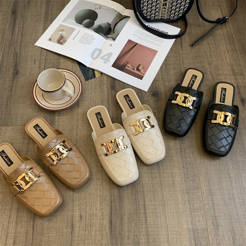 Dép Sandal Xỏ Ngón Đế Bằng Phong Cách La Mã Thời Trang Đi Biển Mới Cho Nữ