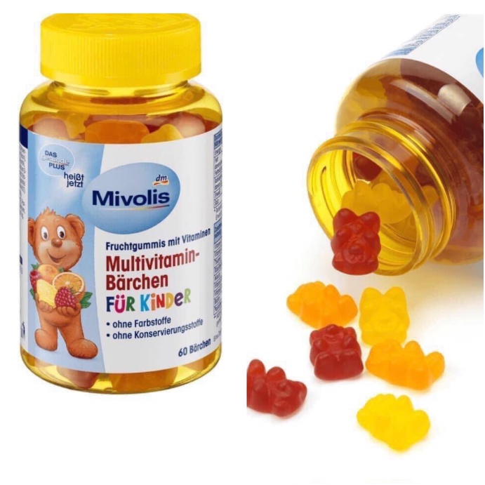 Kẹo gấu bổ sung Multi Vitamin Mivolis Đức vị trái cây cho trẻ em hộp 60 viên - Shop Viloet