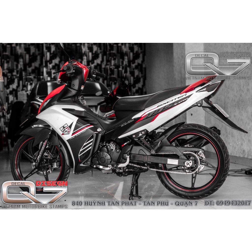 TEM RỜI EXCITER 2011 Y15ZR TRẮNG ĐEN