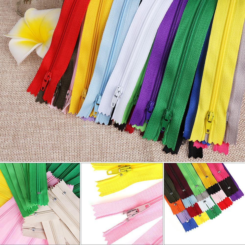 Set 10 Dây Khóa Kéo Bằng Nylon Dùng May Quần Áo DIY