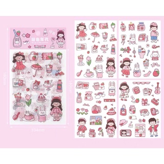 sét 4 tấm Sticker theo màu