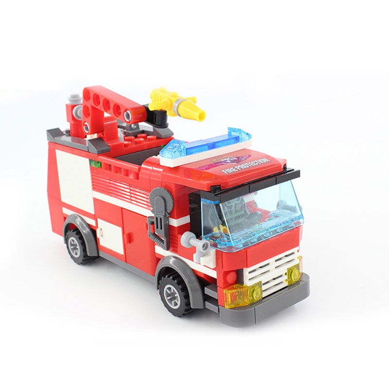 Lego lắp ráp xe cứu hoả Kaizhi 206 mảnh ghép đồ chơi xếp hình giúp trẻ sáng tạo