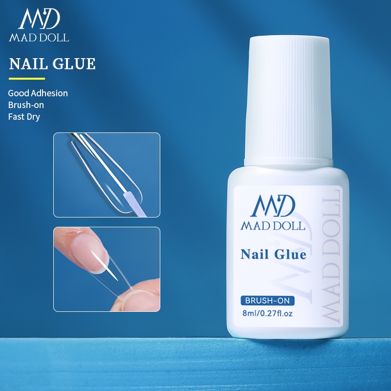 Bộ 2 Lọ Keo Dán Móng Tay Giả 8ml Trang Trí Nghệ Thuật
