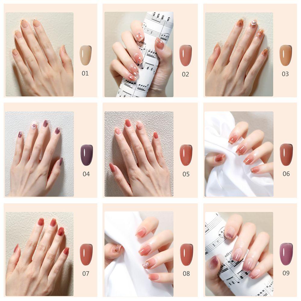 Gel Sơn Móng Tay Màu Nude Lấp Lánh Lâu Trôi DIY