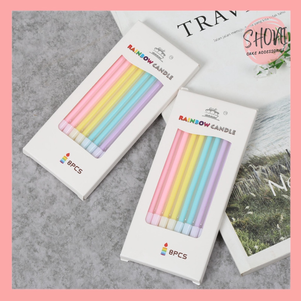Nến Sinh Nhật Pastel Trang Trí Bánh Kem