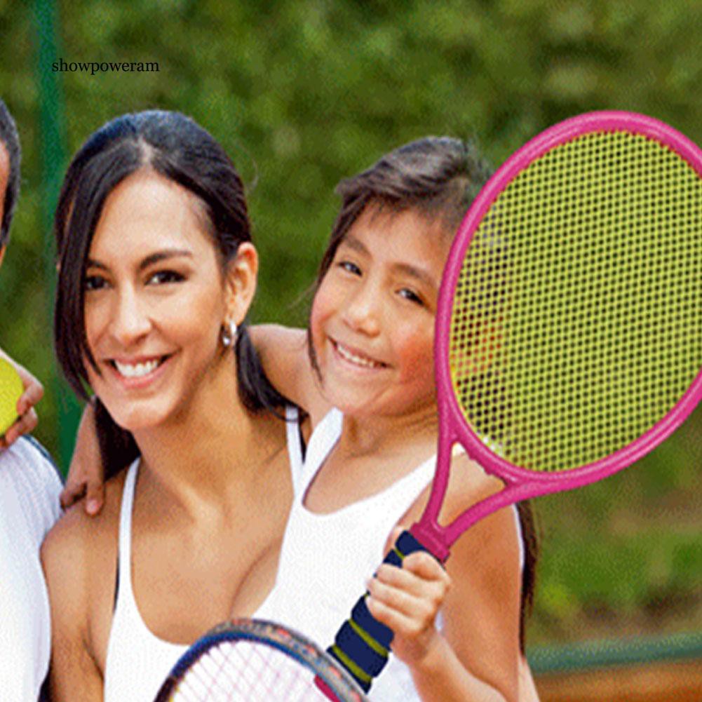 Bộ 2 vợt tennis nhựa + 2 bóng nhựa nhiều màu sắc dành cho các bé