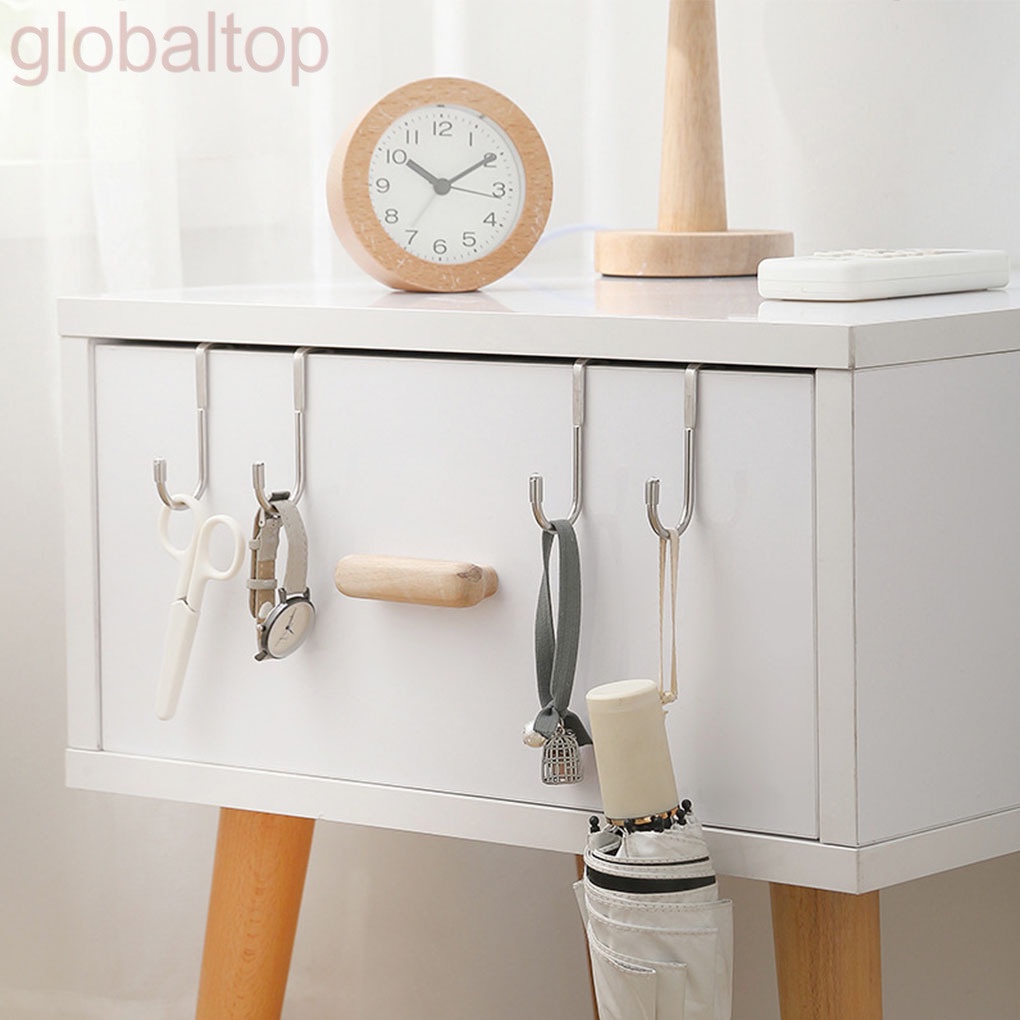 Móc treo áo khoác bằng thép không gỉ 304 hình chữ s gắn sau lưng cửa nhà tắm / nhà bếp