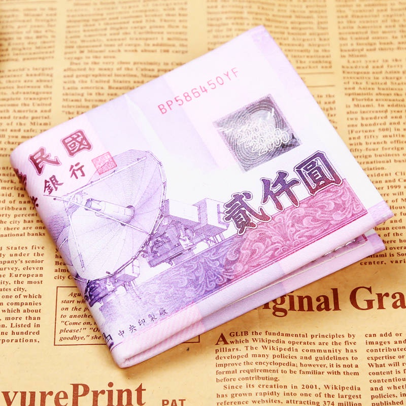 Ví Ngắn Đựng Thẻ Và Tiền Xu Họa Tiết Tiền Đô La Sáng Tạo Dành Cho Nam