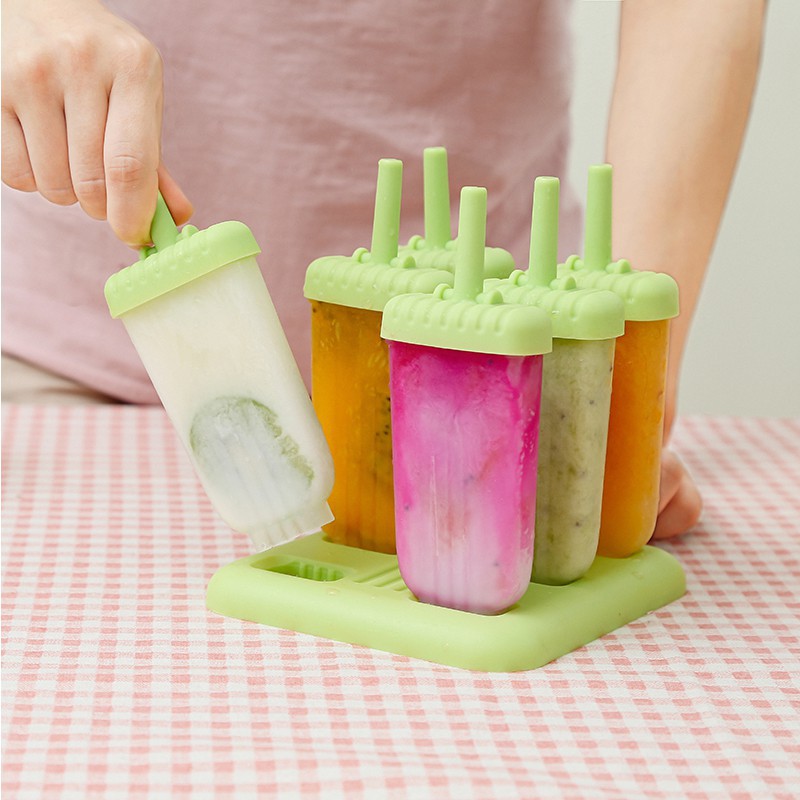 Khuôn Làm Kem Walfos 4 Ngăn/6 Ngăn DIY 2 Màu Sắc