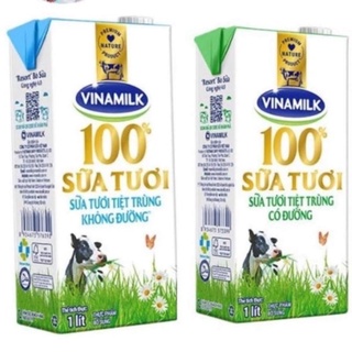 Sữa tươi Vinamilk 100% - Hộp giấy 1L (bổ dưỡng)