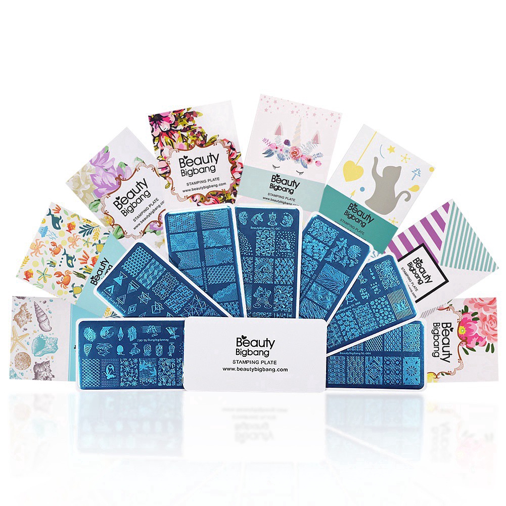 [Hàng mới về] Khuôn dập họa tiết trang trí móng tay BeautyBigbang kích thước 6 * 12cm