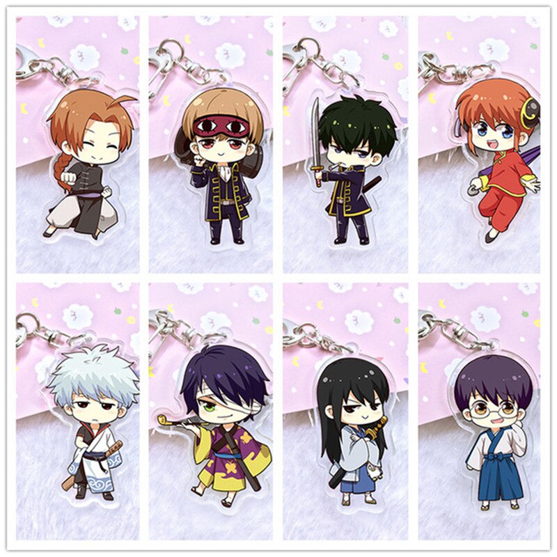 Móc khóa Gintama Chibi quà lưu niệm móc khoá phụ kiện túi xách balo móc khoá bằng arcrylic