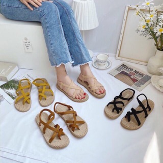 Giày Nữ GIÁ RẺ Giày Sandal Chéo Cói Thời Trang