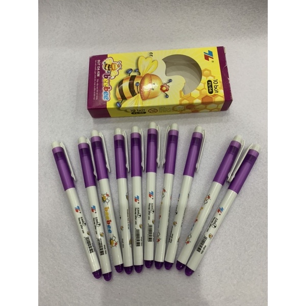 Hộp 10 bút mực tím BEBE Fl 04 - bút dạ kim mực tím