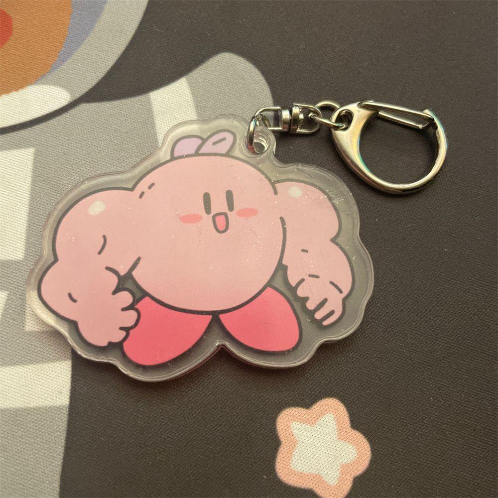 [COD] Móc Khóa Trang Trí Xe Hơi / Ba Lô / Túi Xách Hình Nhân Vật Game Muscle Star Kirby