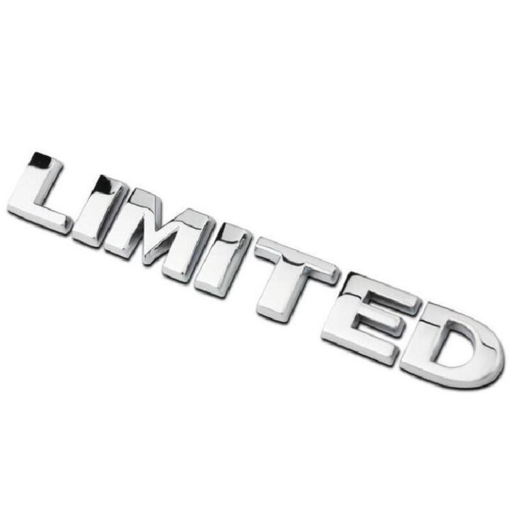 Sản phẩm Sản phẩm Decal Chữ LIMITED 3D INOX Cao Cấp Dán Xe Hơi, Ô Tô - Mã G40405 .
