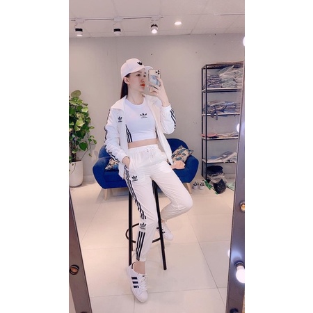 Set bộ thể thao DAS nữ viền 3 sọc chất umi