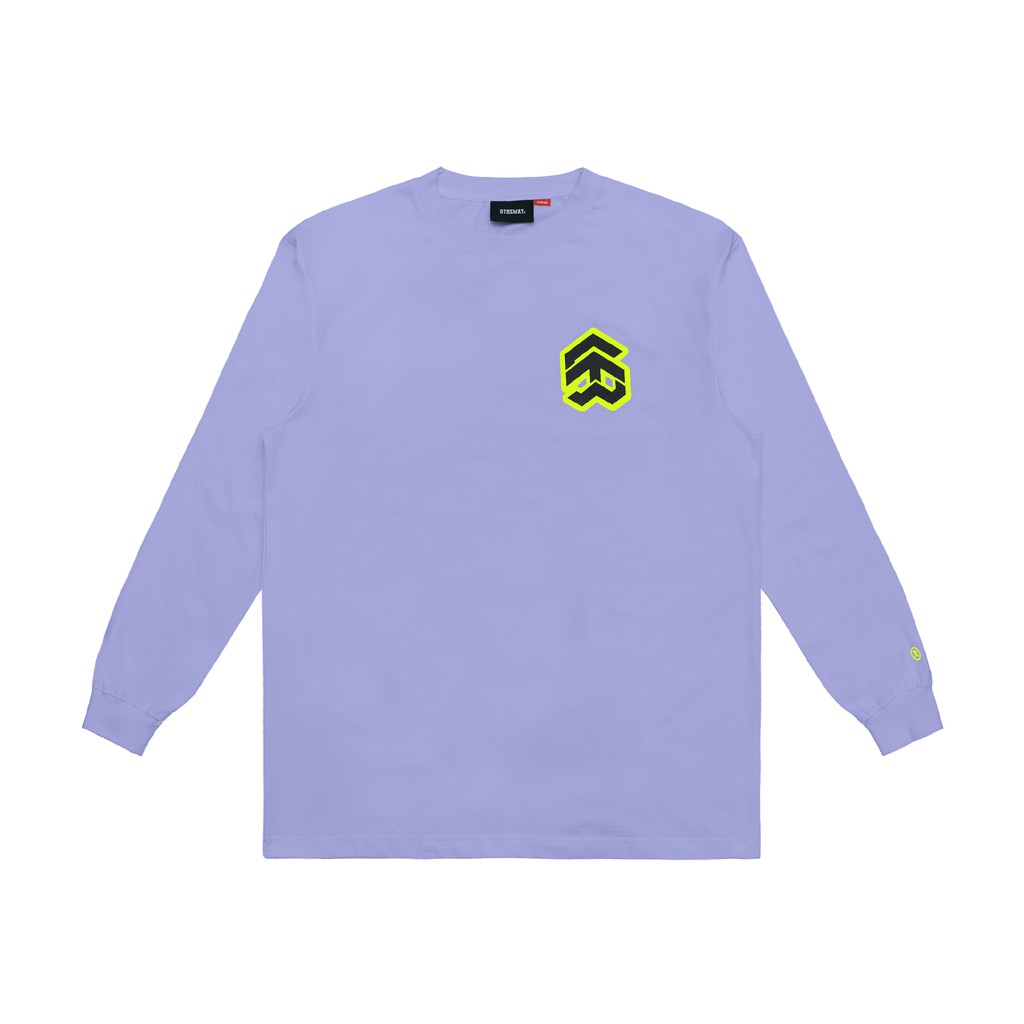 5THEWAY /stroke/ BIG LOGO LS NEW TEE in PASTEL LILAC aka Áo Thun Tím Tay Dài