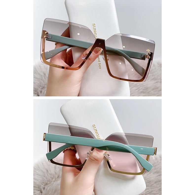 Kính Mát Nửa Gọng Kim Loại Chống Tia UV400 Sự Bảo Vệ