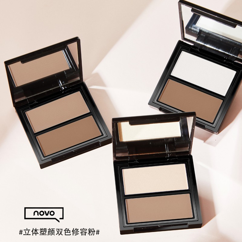 Bảng Phấn Tạo Khối/Bắt Sáng 2 Màu NOVO Chất Lượng Cao NO.5369