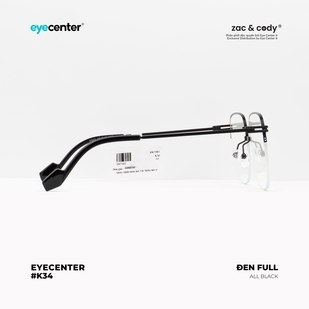Gọng kính cận nam nữ chính hãng EYECENTER K34S kim loại chống gỉ nhập khẩu by Eye Center Vietnam