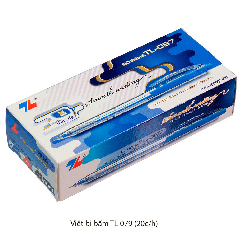 Bút bi Thiên Long chính hãng, kiểu bấm TL-097 (1 cây)