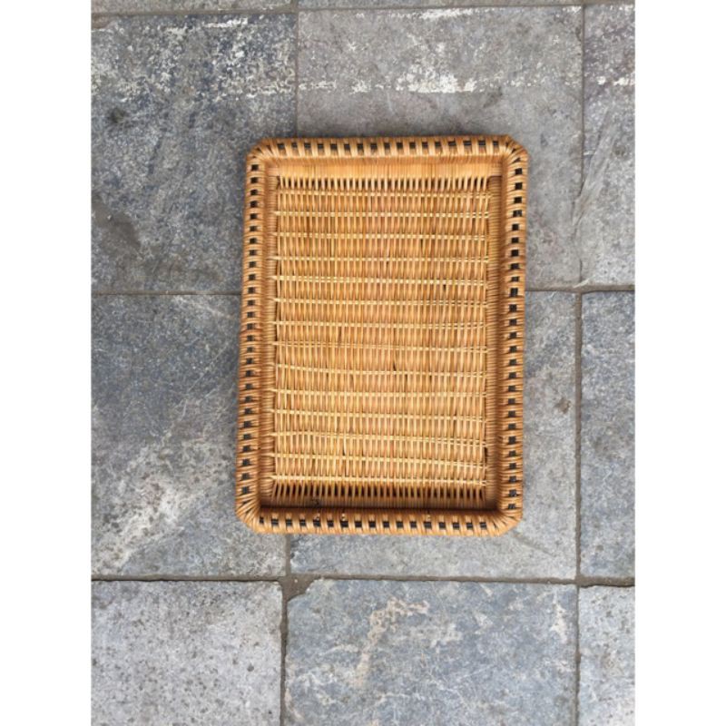 Khay nhựa giả mây 30*40cm