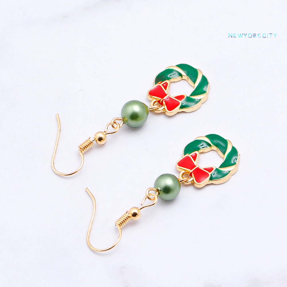 Khuyên Tai Hình Ông Già Noel Tuần Lộc Giáng Sinh Dễ Thương