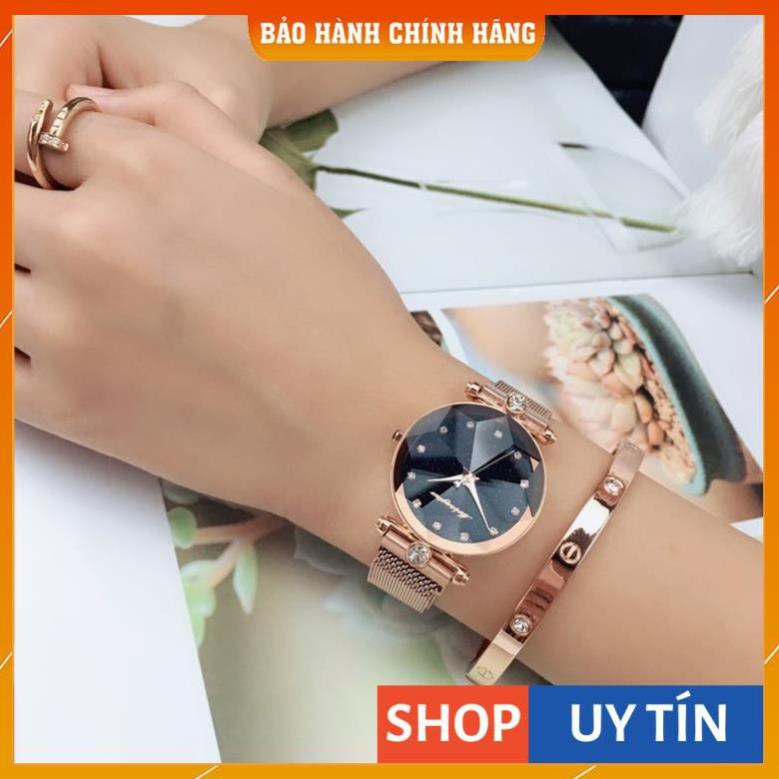 [HOT TREND] Đồng hồ nữ Mobangtuo hàng chính hãng - dây lụa mỏng khoá nam châm