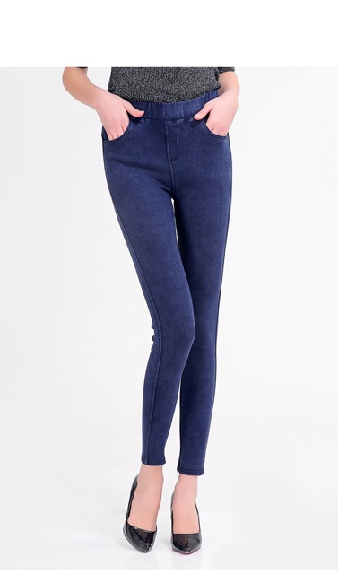 Quần legging thun giả jean big size wash bao đẹp size lớn 63-73kg