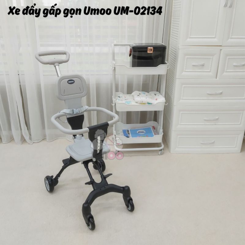 Xe đẩy du lịch thông minh - Umoo /Vovo Playkids mẫu mới 2022, đảo chiều gấp gọn