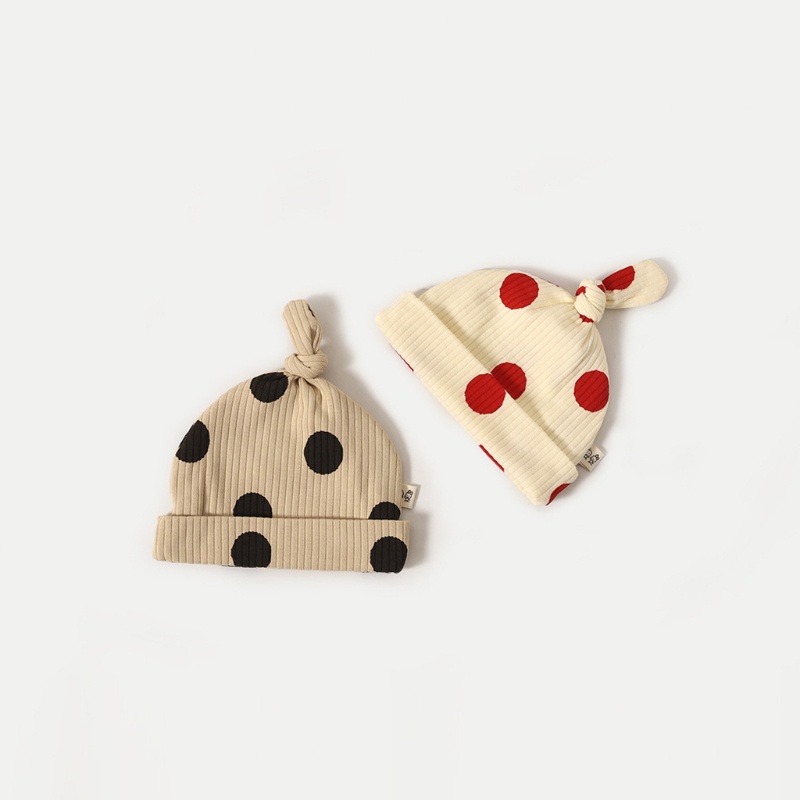 Mũ Chấm Bi Đáng Yêu Dành Cho Bé Sơ Sinh 0-3 Tháng Tuổi 36-38cm