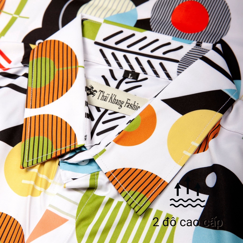 Set đồ đi biển họa tiết THÁI KHANG vải lụa mềm không nhăn co dãn BD3D11