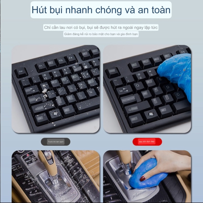 Gel Vệ Sinh Làm Sạch Bàn Phím Laptop Máy Tính Khe Cửa Điều Hoà Nội Thất Oto Xe Hơi