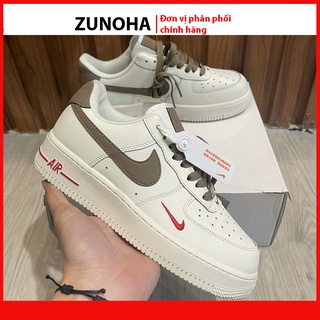 Giày nike air force 1 nâu trắng sneaker nữ thể thao chuẩn 1:1