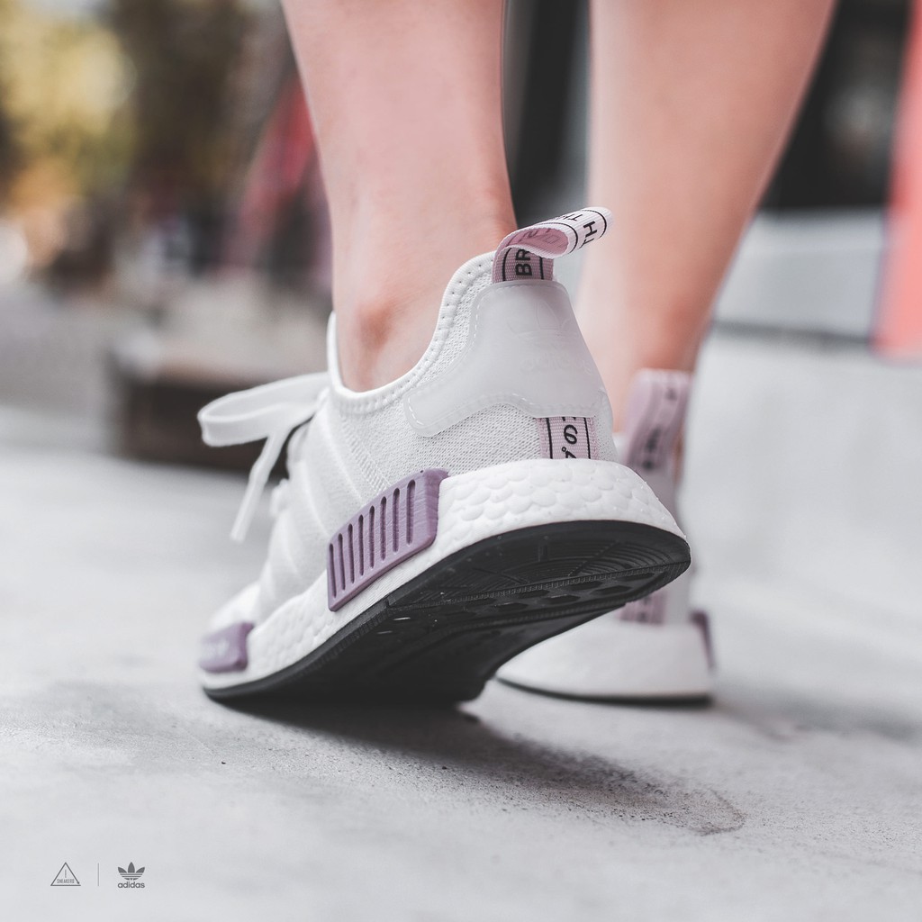 【kai】【Bắn thật】Adidas ORIGINALS NMD R1 BOOST Pink Purple Taro Purple Purple BD8024