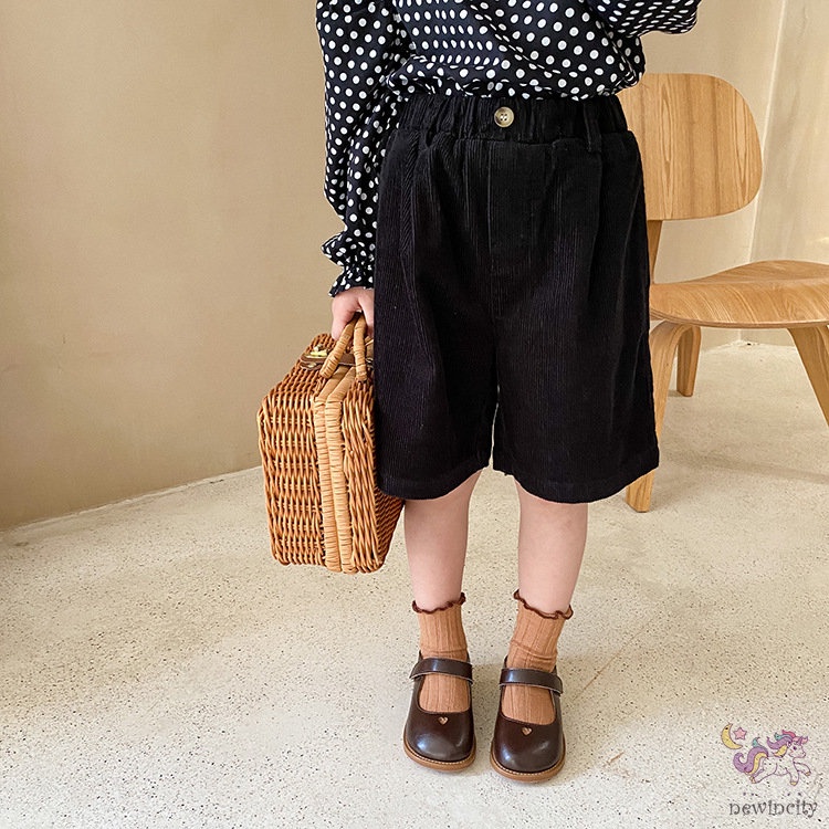 Quần Dài Vải Nhung Phong Cách Hàn Quốc Cho Bé Gái