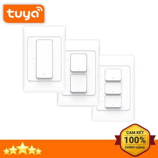 [Chính hãng] Công Tắc Cơ Thông Minh - Công Tắc Wifi Tuya Smartlife - Công Tắc Hình Chữ Nhật 1 2 3 Nút Bảo Hành 12 Tháng