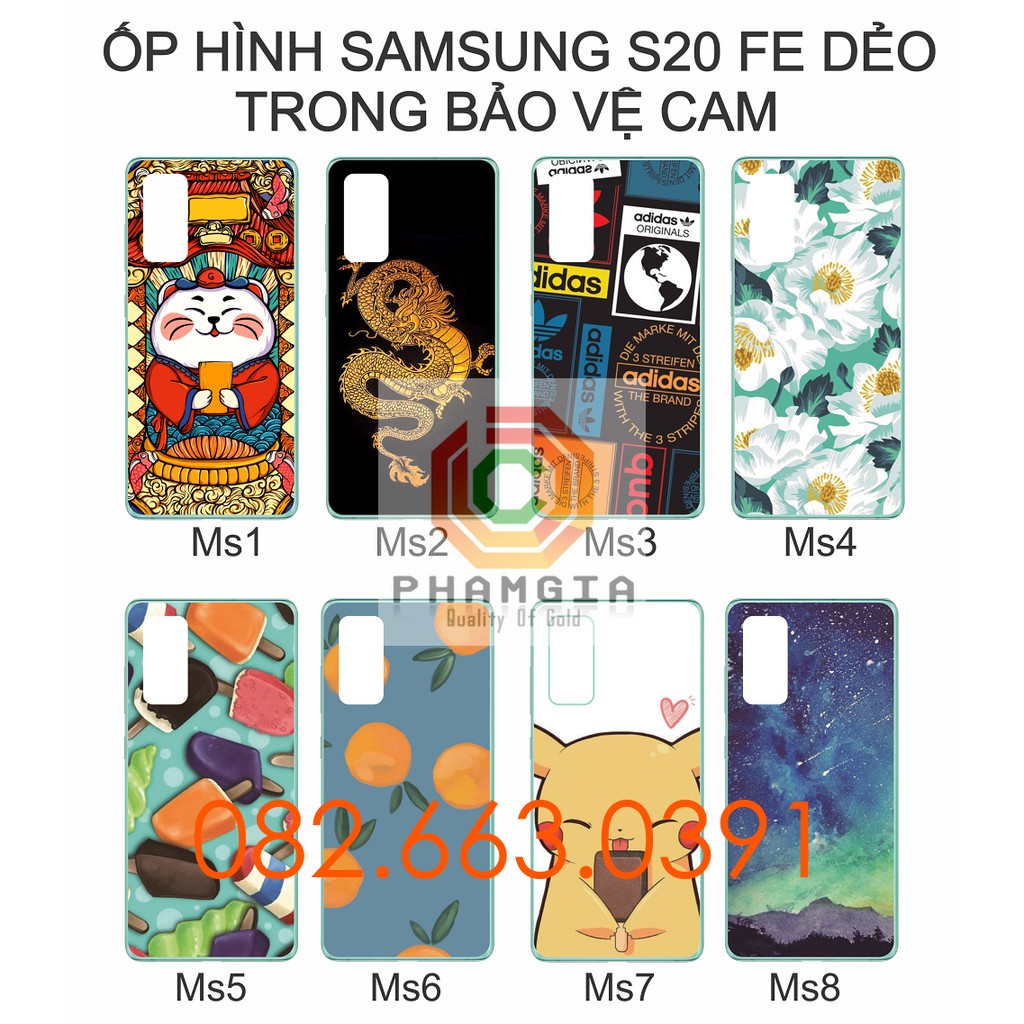 Ốp lưng Samsung S20 FE dẻo trong in hình nhiều mẫu đẹp (p2)