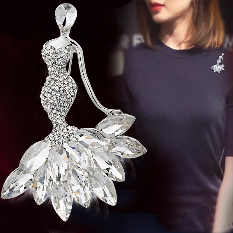 Ghim CàI ÁO HìNh Đuôi Cá ĐíNh Kim Cương Giả ThờI Trang Cho Nữ