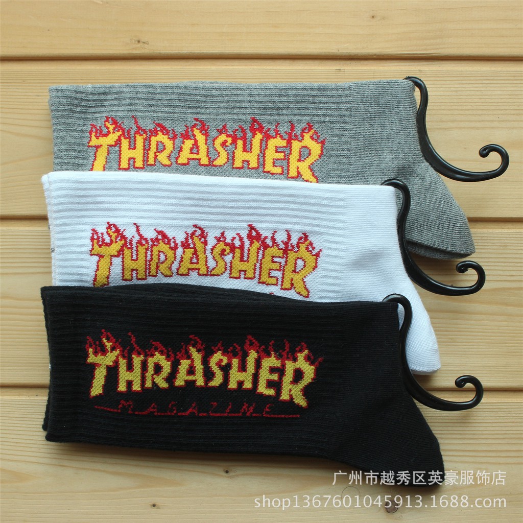 Tất vớ thrasher HUF ngọn lửa