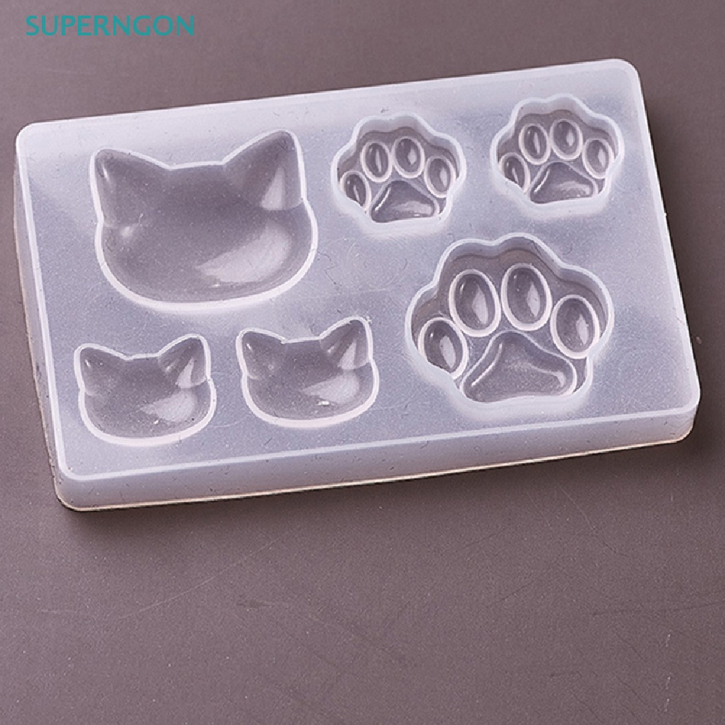 Khuôn Làm Móc Khóa Hình Dấu Chân Mèo Bằng Epoxy Diy