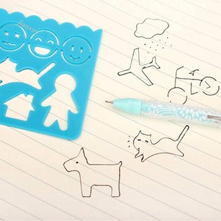 COD-4Pcs Template Image Ruler DIY Paper Card Craft Painting Stencil Drawing Tool