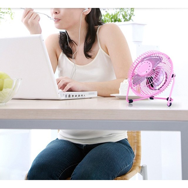 Quạt Lồng Sắt Mini Cổng USB (Giao Màu Ngẫu Nhiên) | BigBuy360 - bigbuy360.vn