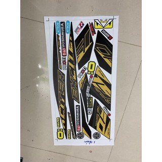 Tem rời Exciter 150 dán xe đen nhám