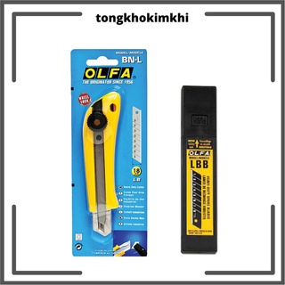 Combo dao cắt nhật bản olfa bn-l và hộp lưỡi dao lbb/10b cắt vật liệu cứng, dày